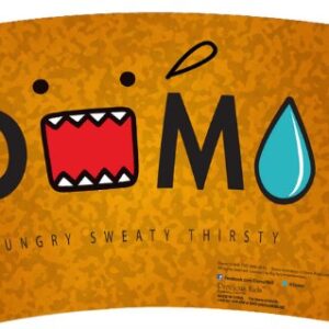 Domo Plastic Travel Coffee Mug Light Brown" Hungry Sweaty Thirsty" Lincense Product