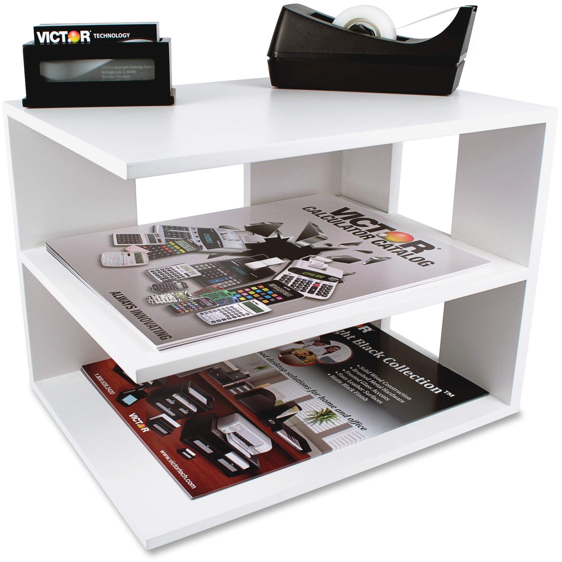 Victor Pure White Desk Shelf, 9.8" x 13.2" x 9.7"