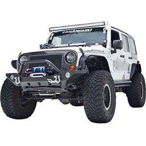 Paramount Automotive Restyling 51-0328 07-16 Front Black Bumper with OE Fog Light Port (Jeep Wrangler JK Sport)