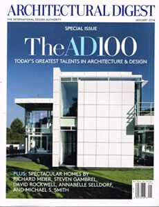 architectural digest magazine, january 2014