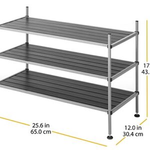 Whitmor 3 Tier Closet Storage Shelves - Shoe Rack and Home Organizer