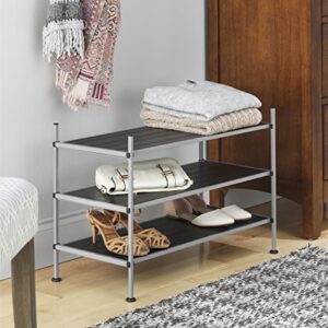 Whitmor 3 Tier Closet Storage Shelves - Shoe Rack and Home Organizer