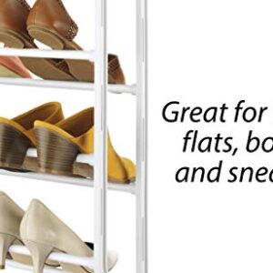 Whitmor Over The Door Shoe Rack, 36 Pair, White