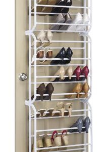 Whitmor Over The Door Shoe Rack, 36 Pair, White