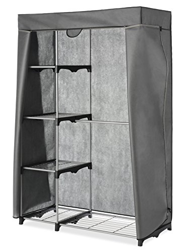 Whitmor COVER ONLY for Double Rod Closet with Heavy Duty Zipper - Gray