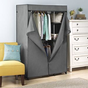 Whitmor COVER ONLY for Double Rod Closet with Heavy Duty Zipper - Gray