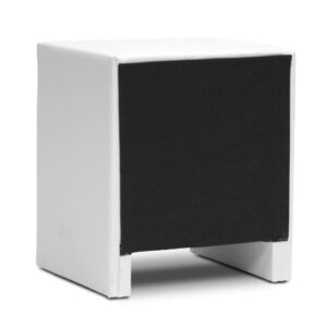 Baxton Studio Frey Upholstered Modern Nightstand, White