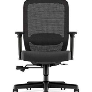 HON Exposure Mesh Task Computer Chair with 2-Way Adjustable Arms for Office Desk, Black (HVL721), Back