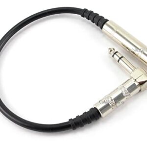 CablesOnline 1ft Right-Angle (6.35mm) 1/4in. Stereo Male to Female Audio Extension Cable (A6-201SR)