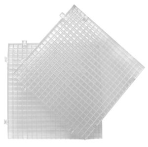 creator's waffle grid 2-pack - seen on hgtv/diy cool tools network - 100% usa solid bottom modular - glass cutting, small parts, liquid containment, grow room, medical - home, office, clinic, shop