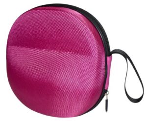 casebudi large hard headphone case | compatible with sony, sennheiser, beats & more | pink ballistic nylon