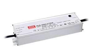 mean well hlg-185h-c1400b power supply, single output, led, 200 w, 1.5" h x 2.7" w x 9" l