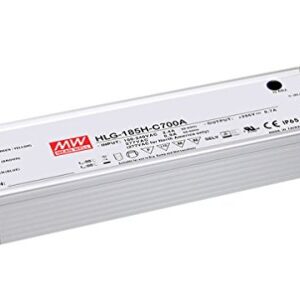 Mean Well HLG-185H-C1400B Power Supply, Single Output, LED, 200 W, 1.5" H x 2.7" W x 9" L