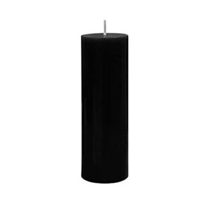 zest candle pillar candle, 2 by 6-inch, black