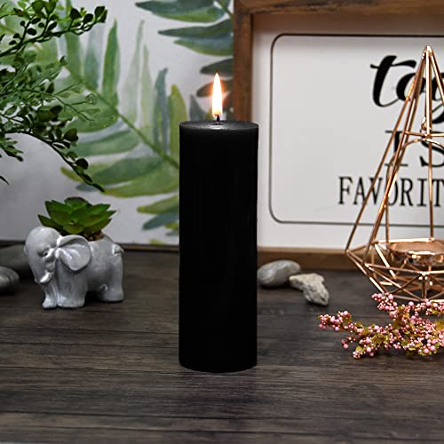 Zest Candle Pillar Candle, 2 by 6-Inch, Black