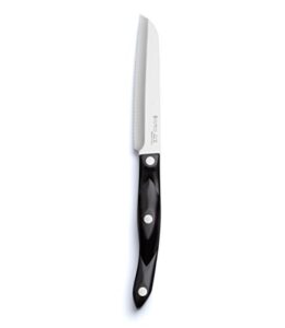 cutco model 3721 santoku-style trimmer with double-d® serrated edge blades and classic dark brown handles (often called "black"). welcome it to your kitchen and you'll soon be hard pressed to function without it. it's the perfect choice for so many recipe