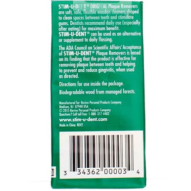 The Natural Dentist Stim-U-Dent Original Plaque Removers, Mint, 100 Ct