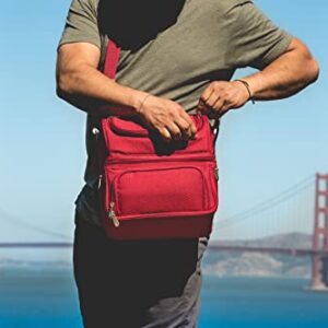 ONIVA - a Picnic Time brand, Pranzo Lunch Bag, Insulated Lunch Box with Picnic Set, Lunch Cooler Bag, (Red)