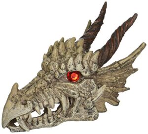 penn-plax deco-replicas dragon skull gazer aquarium decoration – safe for freshwater and saltwater fish tanks – large