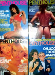 four 1985 issues of penthouse magazine (january, 1985; february, 1985; march, 1985; november, 1985)