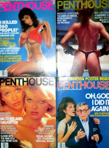 Four 1985 Issues of Penthouse Magazine (January, 1985; February, 1985; March, 1985; November, 1985)