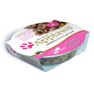 Applaws Succulent Tuna Fillet with Crab Cat Food Cups, 100% Natural, 18 x 2.12 oz