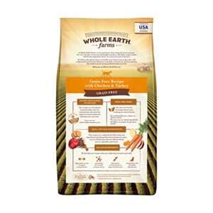 Whole Earth Farms Grain Free Recipe Dry Dog Food, Chicken & Turkey, 25-Pound