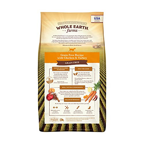 Whole Earth Farms Grain Free Recipe Dry Dog Food, Chicken & Turkey, 25-Pound