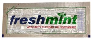 freshmint single use clear gel toothpaste packets, 144 pack