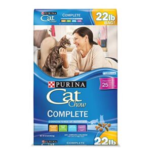 purina cat chow high protein dry cat food, complete - 22 lb. bag