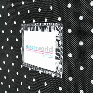 HANGERWORLD 40inch Garment Bag for Suits and Dresses Bags for Closet Storage Breathable Clothes Cover Dust Protector (1 Pack, Black Polka)