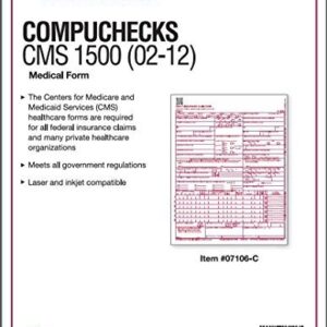 Compuchecks New Cms 1500 Claim Forms - Hcfa (Version 02/12) (500 Sheets), 7106