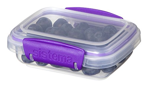 Sistema 61520 KLIP IT Accents Food Storage Container, 200 ml - Assorted Colours