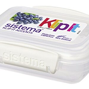 Sistema 61520 KLIP IT Accents Food Storage Container, 200 ml - Assorted Colours