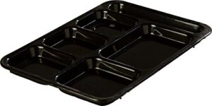 carlisle foodservice products right-hand 6-compartment tray, 10" x 14", black