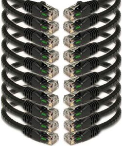imbaprice 3' cat5e network ethernet patch cable, 10 pack, black (imba-cat5-03bk-10pk)