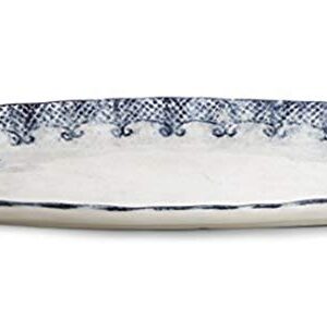 Arte Italica Burano Rectangular Tray, Blue