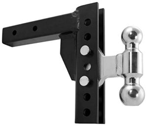 andersen hitches | ez adjust hitch | 8" drop/rise, 2" x 2-5/16" combo ball, 2" shank | adjustable heavy duty towing for trucks trailer | 10k/14k gtwr weight level | 3298
