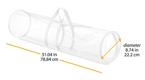 Whitmor Clear Zippered Storage Rolls Gift Wrap Organizer, 25 Count (Pack of 1)