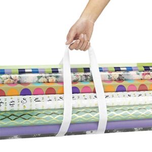 Whitmor Clear Zippered Storage Rolls Gift Wrap Organizer, 25 Count (Pack of 1)