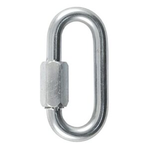 CURT 82933 Threaded Quick Link Trailer Safety Chain Hook Carabiner Clip, 3/8-Inch Diameter, 11,000 lbs Break Strength