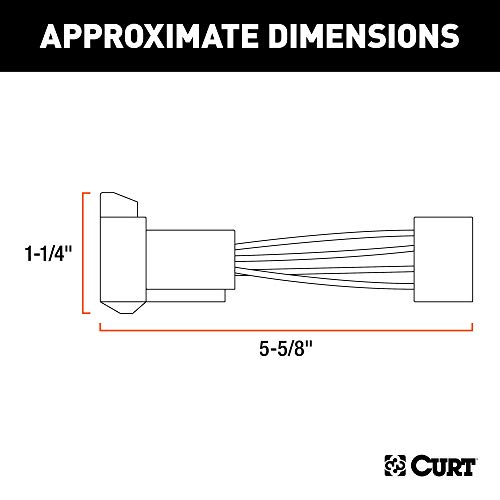 CURT 51520 Quick Plug Electric Trailer Brake Controller Wiring Adapter for Competitor Harnesses to CURT Brake Controllers