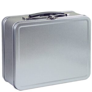 plain metal medium size lunch box