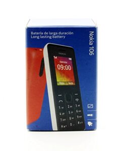 nokia 106 unlocked gsm dual-band cell phone w/sms and fm radio - black