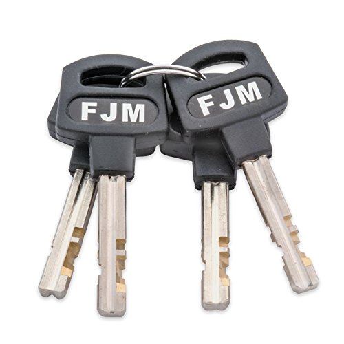 FJM Security Products SPSA80-CR-KA Triple Chrome Plated D-Shaped Security Padlock, 3-1/8