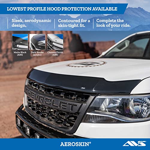 Auto Ventshade [AVS] Aeroskin Hood Protector | 2014 - 2021 Toyota Tundra | Low Profile/Flush - Smoke | 322094
