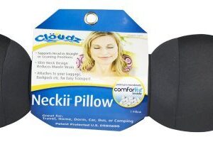 Cloudz Neckii Travel Neck Roll Pillow - Black