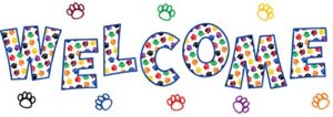 teacher created resources 5439 paw prints welcome bulletin board