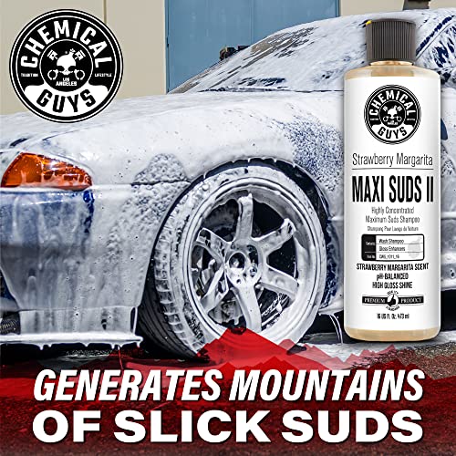 Chemical Guys CWS_1011 Maxi-Suds II Foaming Car Wash Soap (For Foam Cannons, Foam Guns or Bucket Washes) For Cars, Trucks, Motorcycles, RVs & More, 128 oz (1 Gallon), Strawberry Scent