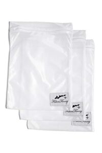 fishers finery laundry wash bags with zipper closure - durable mesh washing bags for delicates, underwear, storage, bras (3 pack)